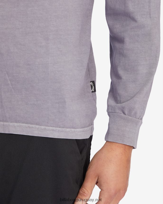 playera de manga larga con lavado Essential Wave hombres neblina púrpura DR6844443 Billabong