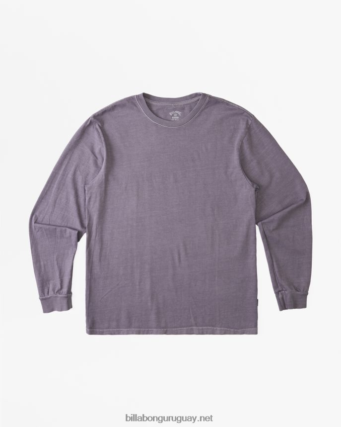 playera de manga larga con lavado Essential Wave hombres neblina púrpura DR6844443 Billabong
