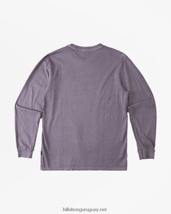 playera de manga larga con lavado Essential Wave hombres neblina púrpura DR6844443 Billabong