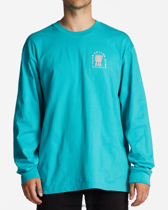 playera de manga larga con logo en contraste hombres menta oscura DR6844632 Billabong