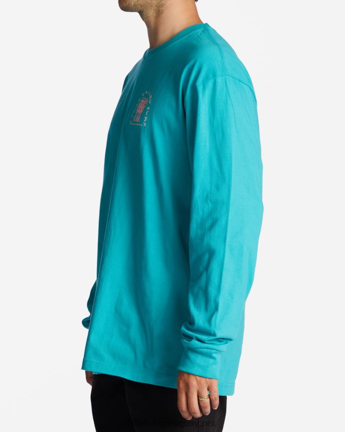 playera de manga larga con logo en contraste hombres menta oscura DR6844632 Billabong