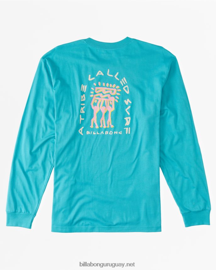 playera de manga larga con logo en contraste hombres menta oscura DR6844632 Billabong