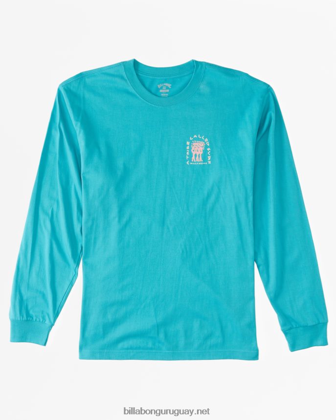 playera de manga larga con logo en contraste hombres menta oscura DR6844632 Billabong