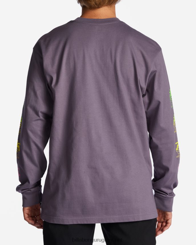 playera de manga larga con logo en contraste hombres neblina púrpura DR6844594 Billabong