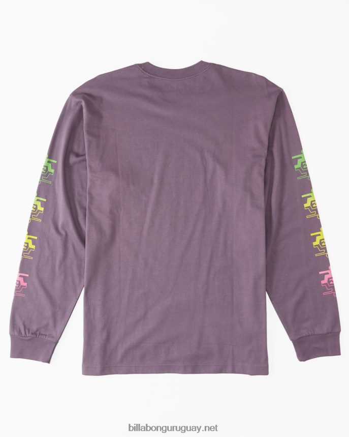 playera de manga larga con logo en contraste hombres neblina púrpura DR6844594 Billabong