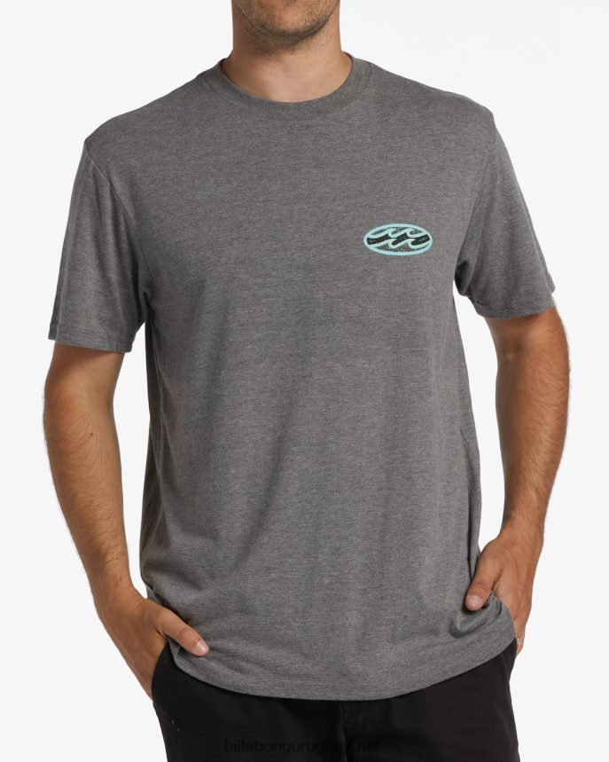 playera manga corta crayon wave hombres brezo gris DR6844583 Billabong
