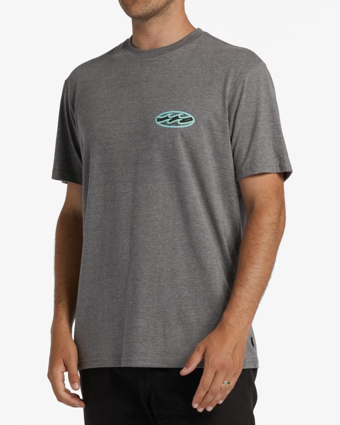 playera manga corta crayon wave hombres brezo gris DR6844583 Billabong