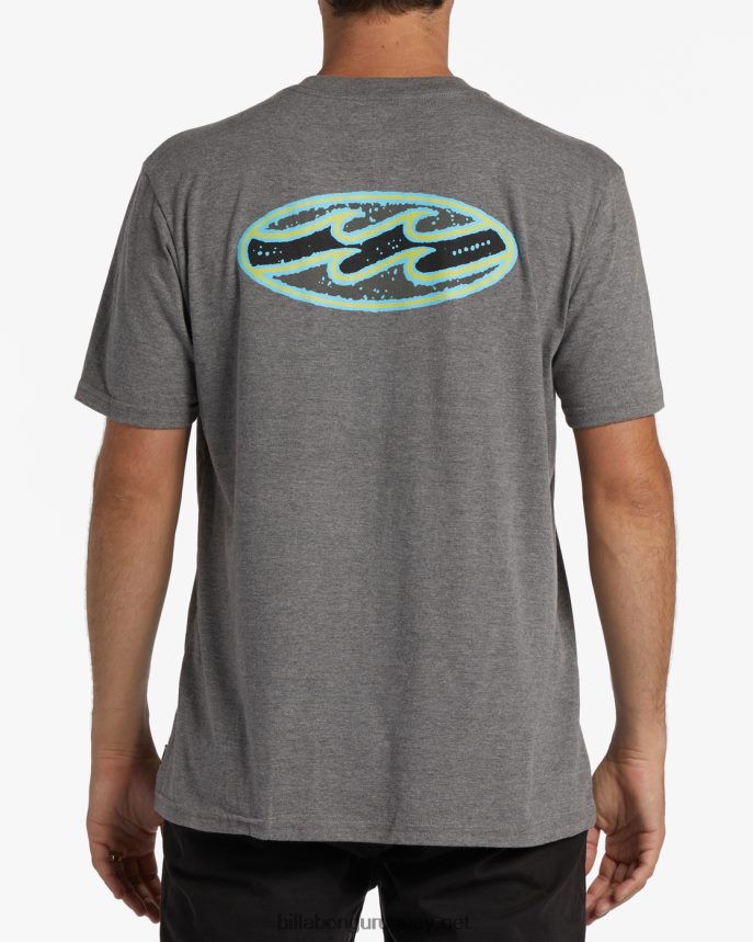 playera manga corta crayon wave hombres brezo gris DR6844583 Billabong