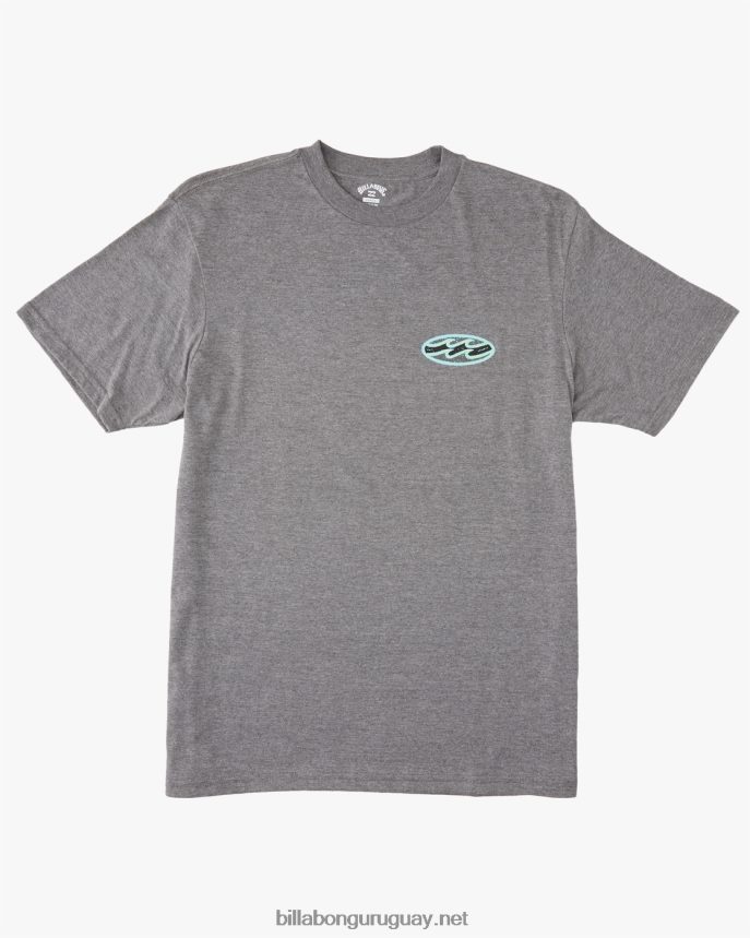 playera manga corta crayon wave hombres brezo gris DR6844583 Billabong