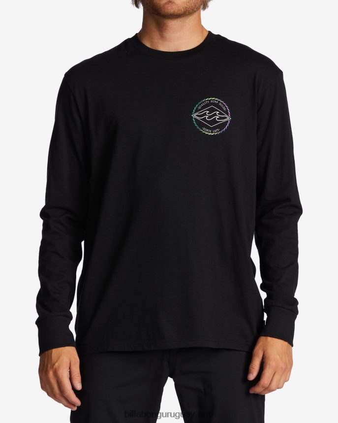 playera manga larga diamante rotor hombres negro DR6844504 Billabong