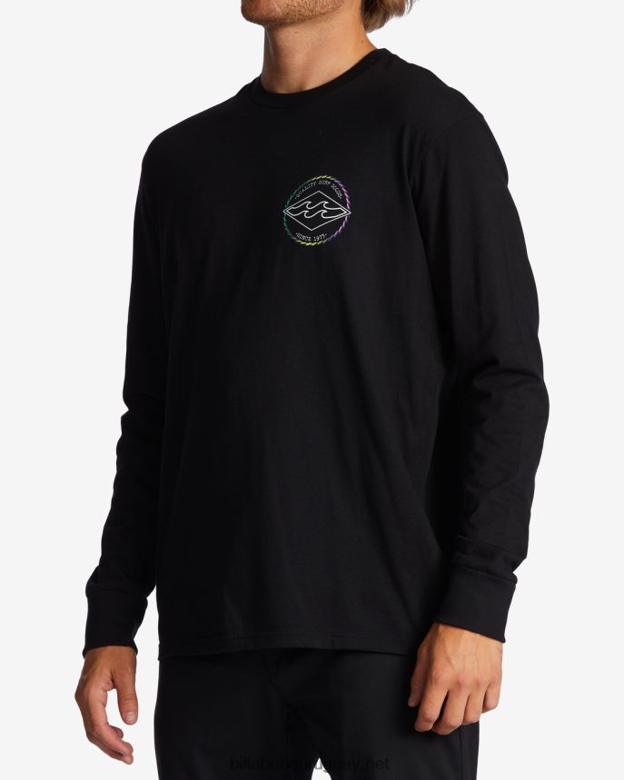 playera manga larga diamante rotor hombres negro DR6844504 Billabong