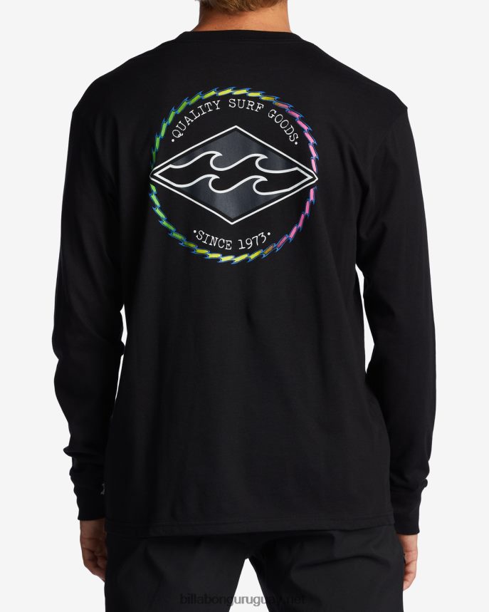playera manga larga diamante rotor hombres negro DR6844504 Billabong