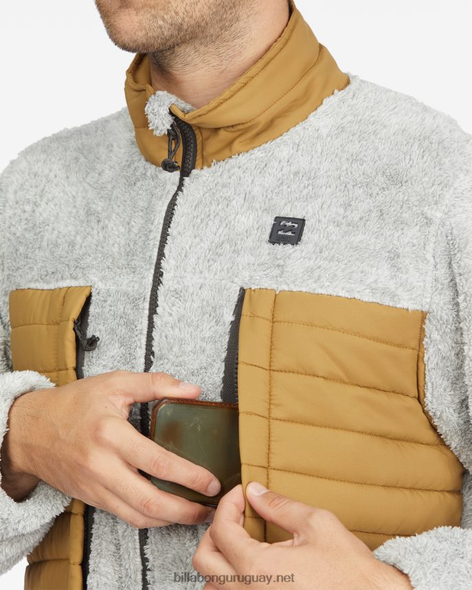 chaqueta a/div con cuello alzado y cremallera hombres ceniza brezo DR6844554 Billabong
