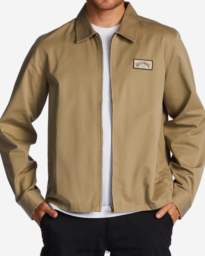chaqueta de trabajo de la estación hombres caqui DR6844503 Billabong