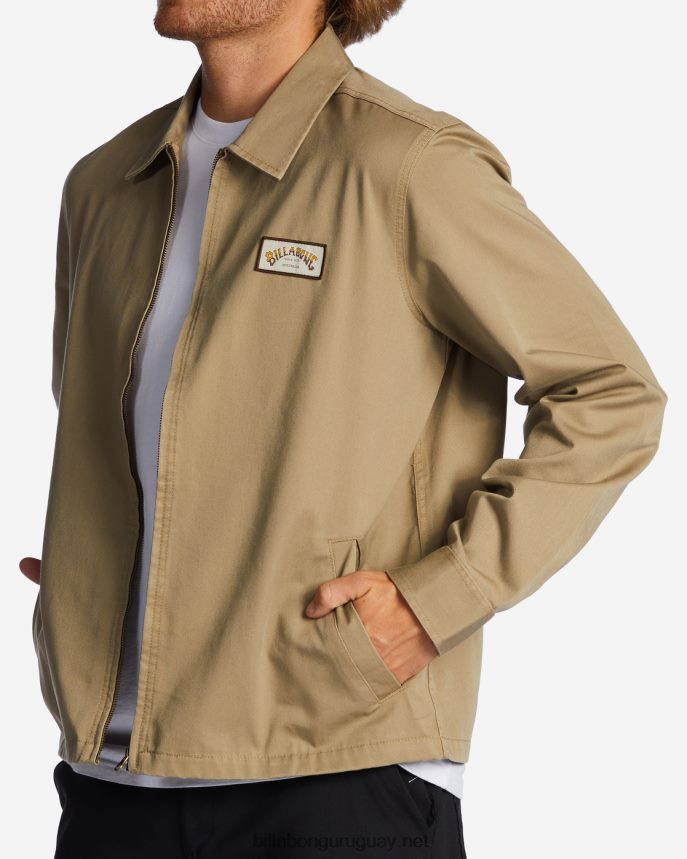 chaqueta de trabajo de la estación hombres caqui DR6844503 Billabong
