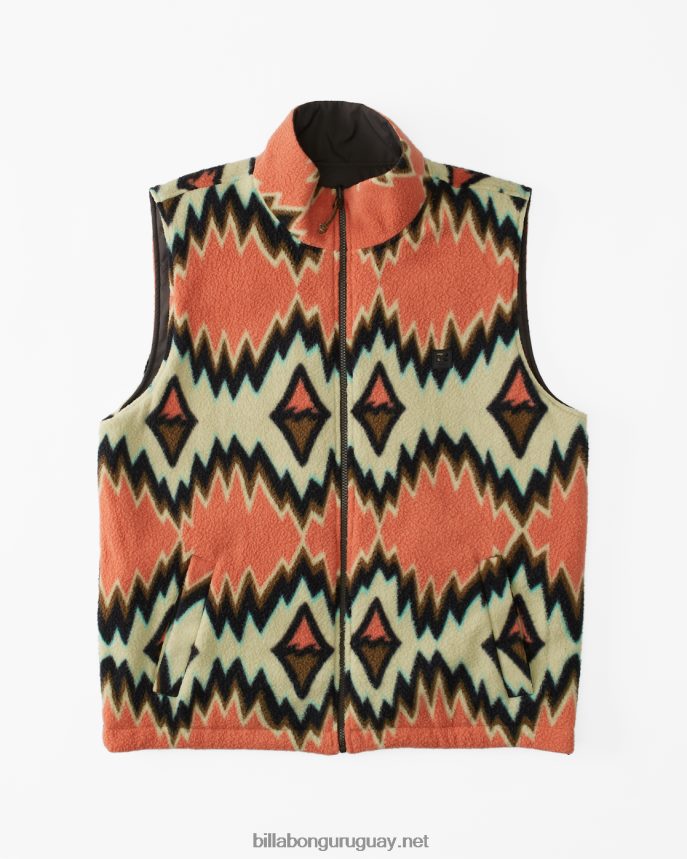 chaleco reversible con cremallera completa a/div trail hombres cuervo DR68442817 Billabong