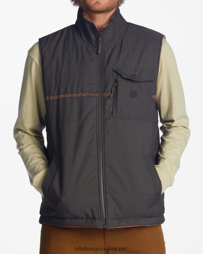 chaleco reversible con cremallera completa a/div trail hombres cuervo DR68442817 Billabong