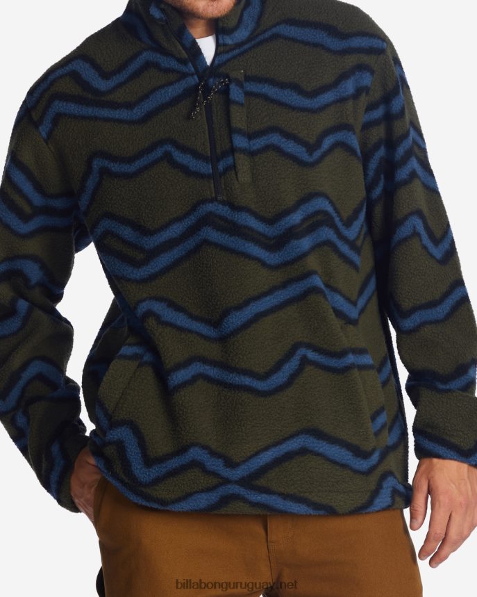 jersey con cuello simulado y media cremallera a/div border hombres militar DR6844481 Billabong