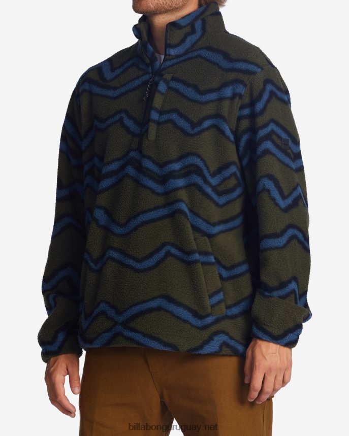 jersey con cuello simulado y media cremallera a/div border hombres militar DR6844481 Billabong