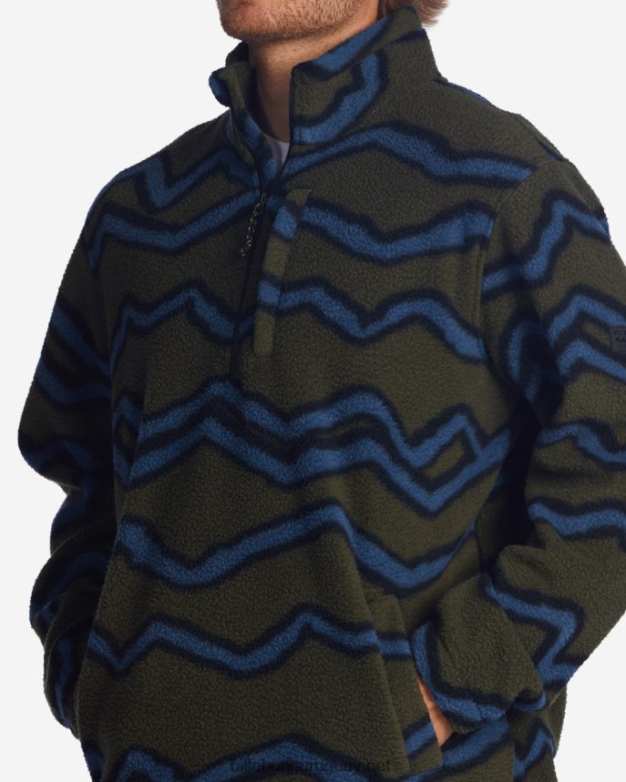 jersey con cuello simulado y media cremallera a/div border hombres militar DR6844481 Billabong