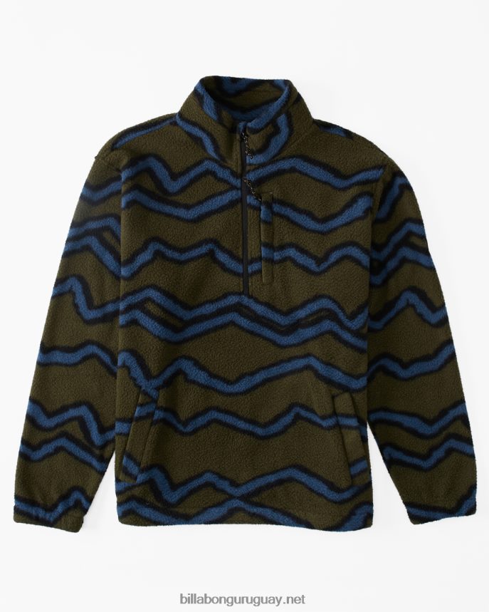 jersey con cuello simulado y media cremallera a/div border hombres militar DR6844481 Billabong
