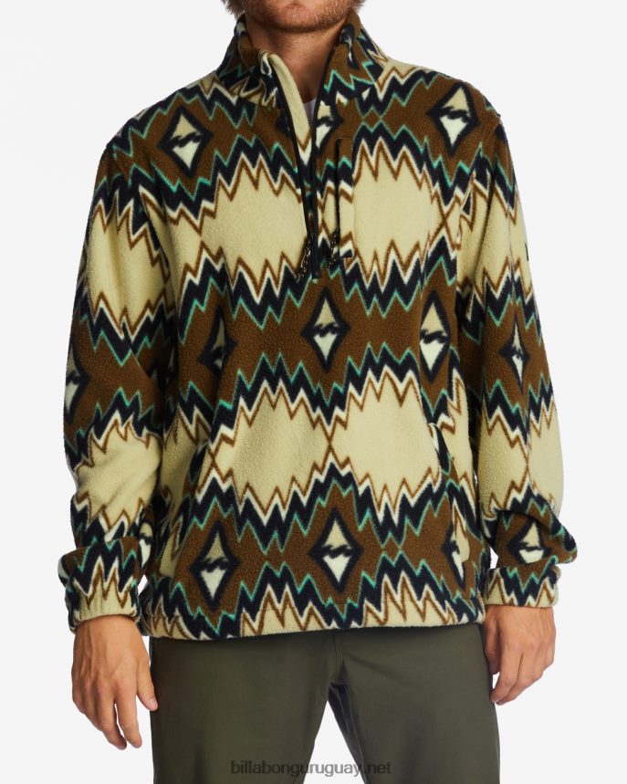 jersey con cuello simulado y media cremallera a/div border hombres nutria DR6844495 Billabong