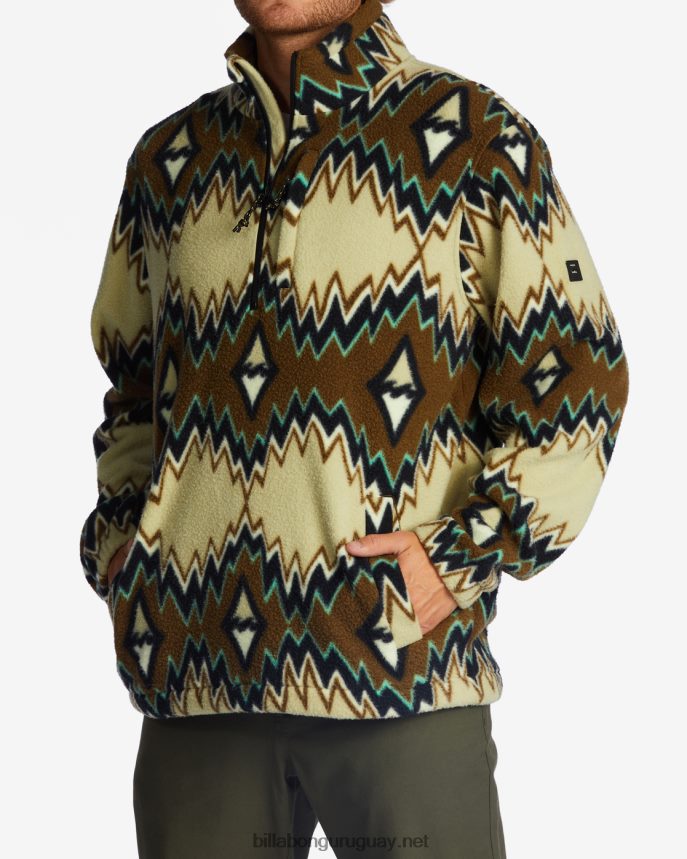 jersey con cuello simulado y media cremallera a/div border hombres nutria DR6844495 Billabong