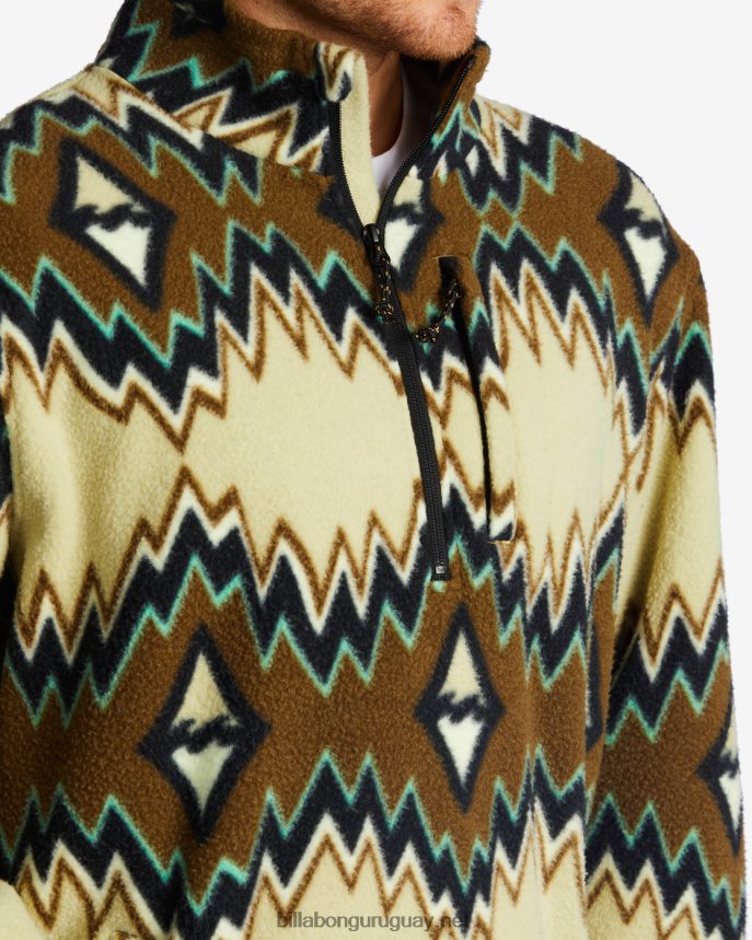 jersey con cuello simulado y media cremallera a/div border hombres nutria DR6844495 Billabong