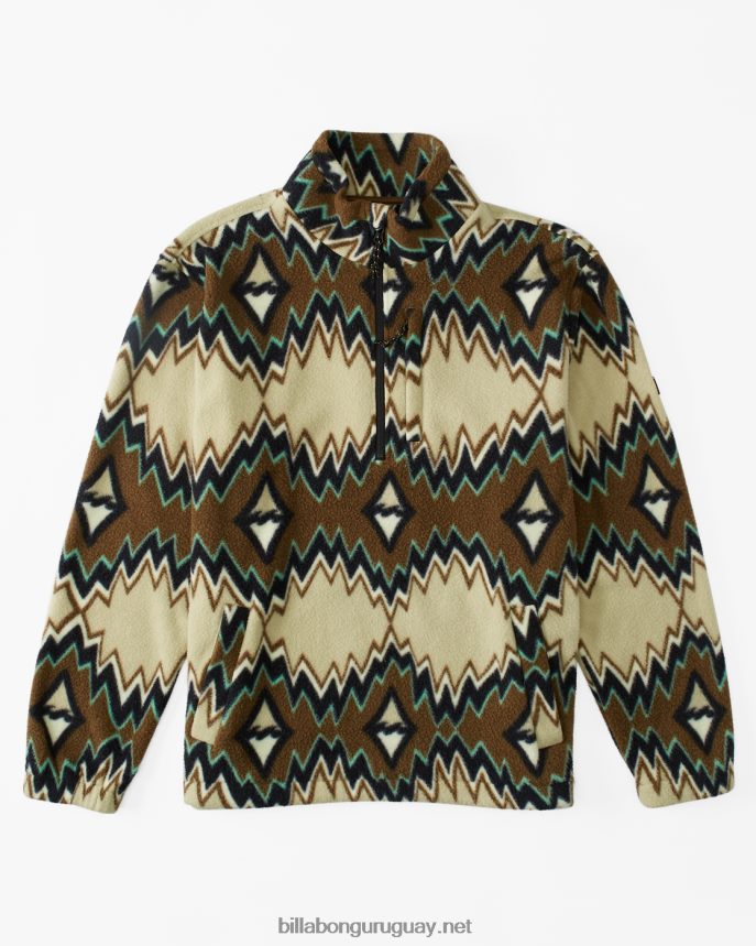 jersey con cuello simulado y media cremallera a/div border hombres nutria DR6844495 Billabong