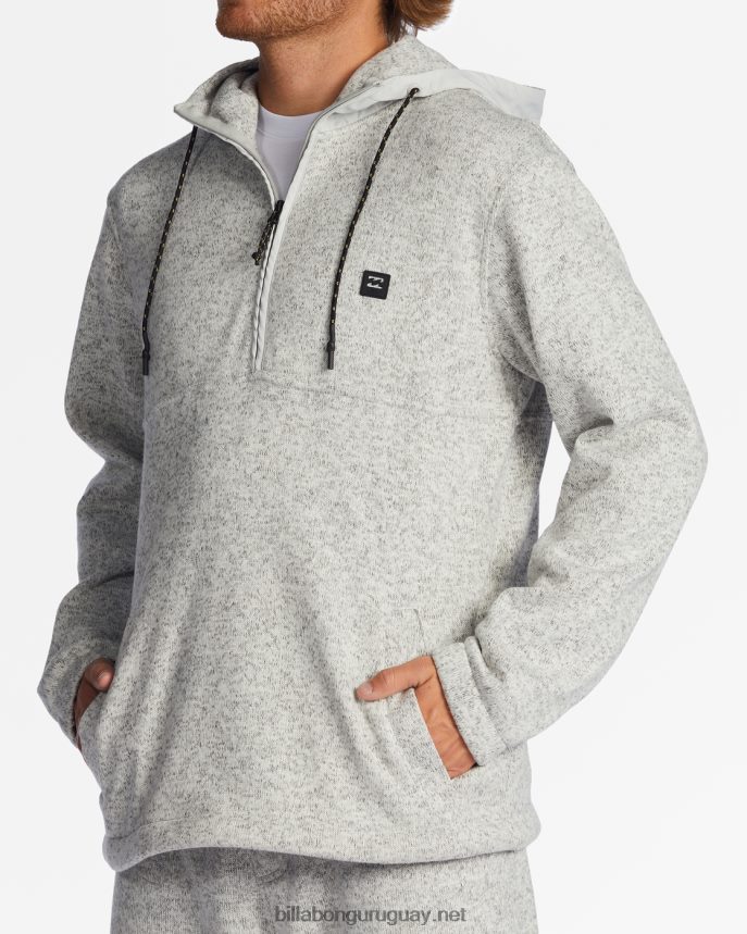 jersey con media cremallera y capucha a/div border hombres brezo gris DR6844245 Billabong