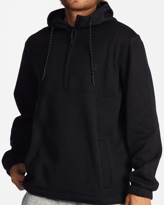 jersey con media cremallera y capucha a/div border hombres brezo negro DR6844246 Billabong