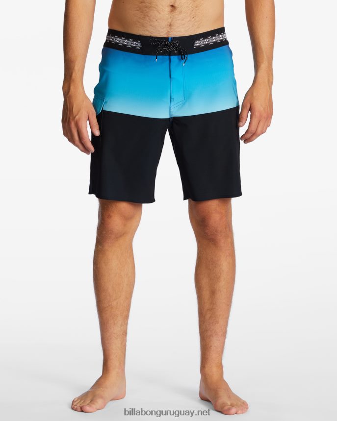 Bañador de 19\'\' de rendimiento profesional de five50 hombres azul neón DR6844135 Billabong