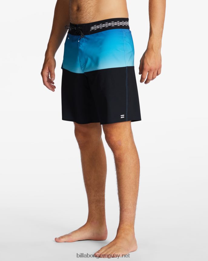Bañador de 19\'\' de rendimiento profesional de five50 hombres azul neón DR6844135 Billabong