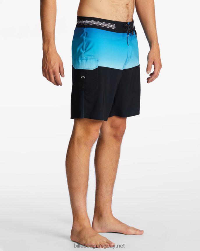 Bañador de 19\'\' de rendimiento profesional de five50 hombres azul neón DR6844135 Billabong