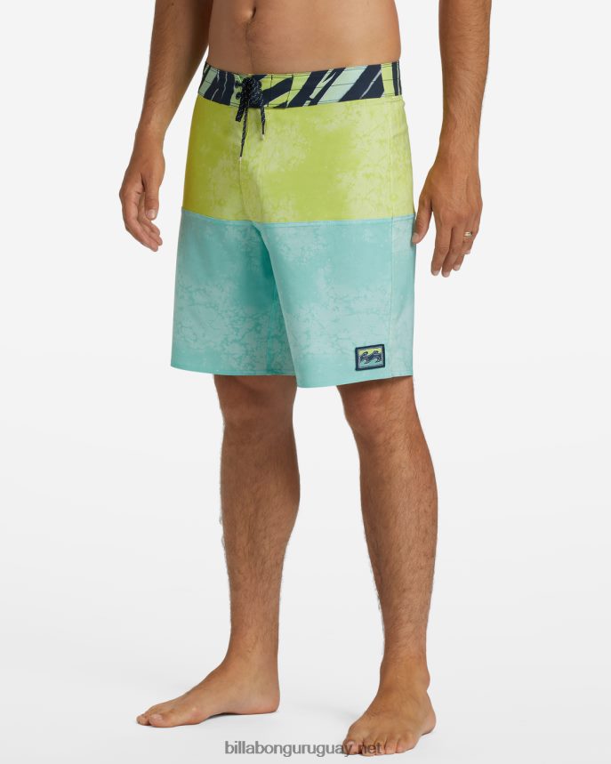 Bañador de 19\'\' de rendimiento profesional de five50 hombres menta DR684494 Billabong
