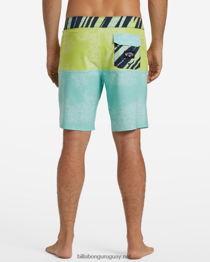 Bañador de 19\'\' de rendimiento profesional de five50 hombres menta DR684494 Billabong