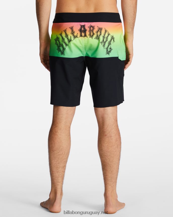 Bañador de 19\'\' de rendimiento profesional de five50 hombres neón DR6844129 Billabong