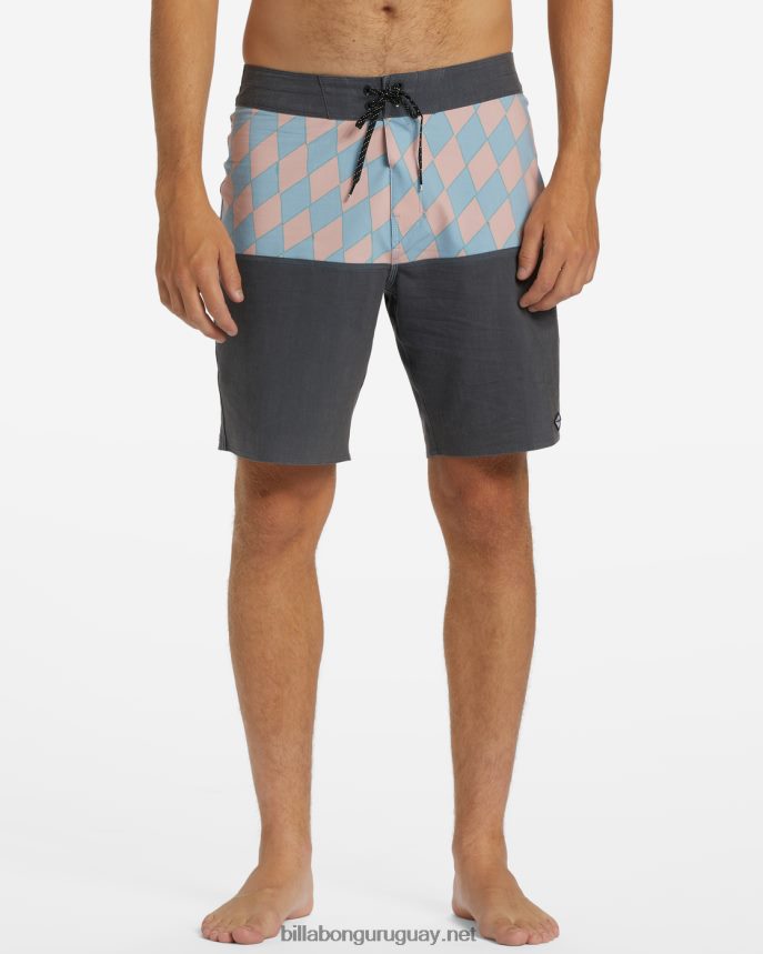 Bañador de 19\'\' de rendimiento profesional de five50 hombres neblina azul DR684491 Billabong