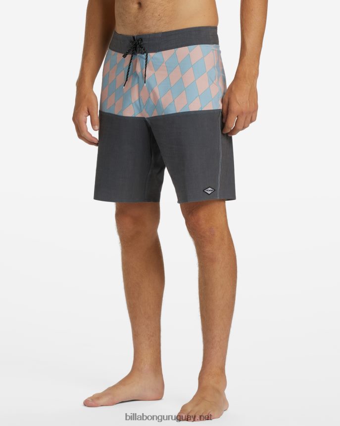 Bañador de 19\'\' de rendimiento profesional de five50 hombres neblina azul DR684491 Billabong