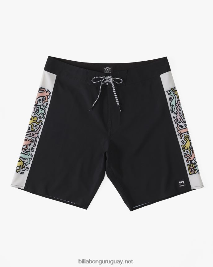 Bañador keith haring jam ciclo d bah pro performance 19'' hombres negro DR68442 Billabong