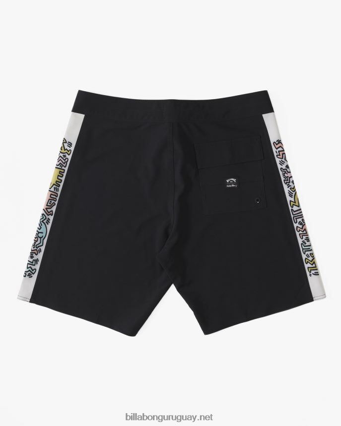 Bañador keith haring jam ciclo d bah pro performance 19\'\' hombres negro DR68442 Billabong