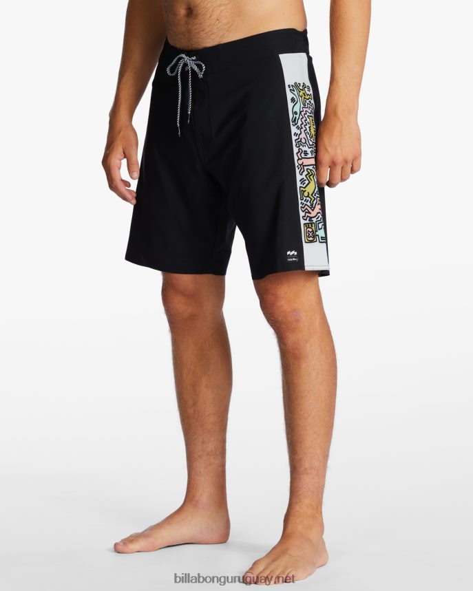 Bañador keith haring jam ciclo d bah pro performance 19\'\' hombres negro DR68442 Billabong