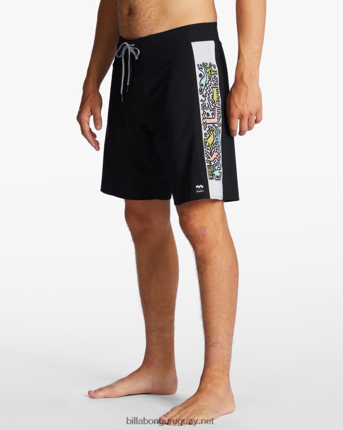 Bañador keith haring jam ciclo d bah pro performance 19\'\' hombres negro DR68442 Billabong