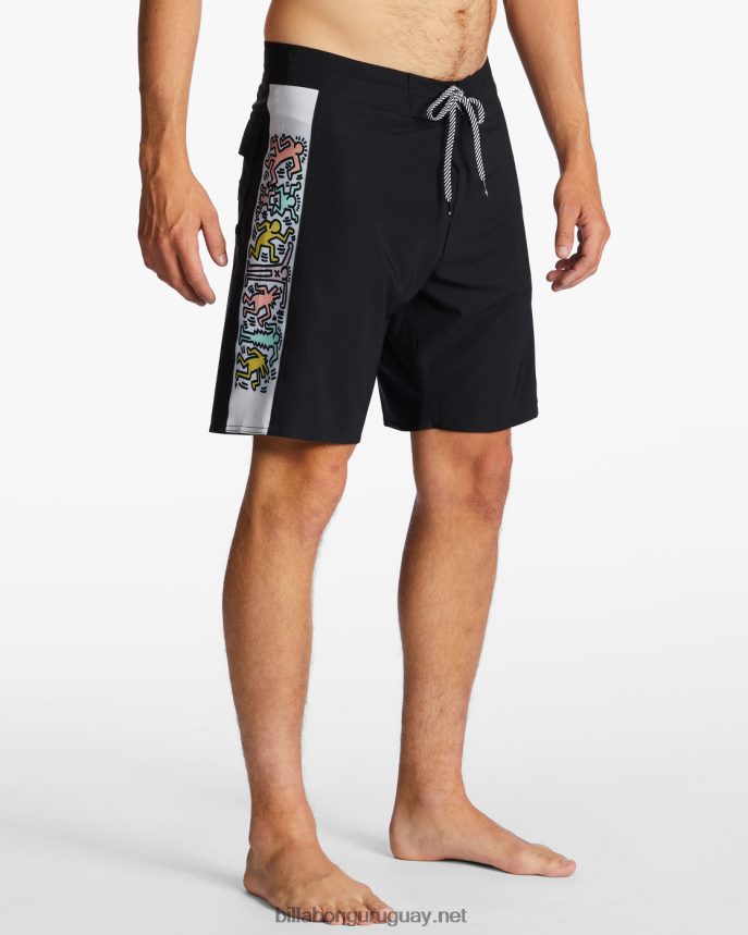 Bañador keith haring jam ciclo d bah pro performance 19\'\' hombres negro DR68442 Billabong