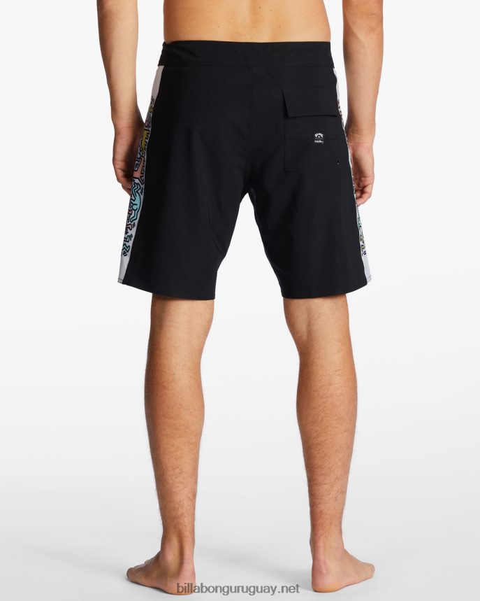 Bañador keith haring jam ciclo d bah pro performance 19\'\' hombres negro DR68442 Billabong