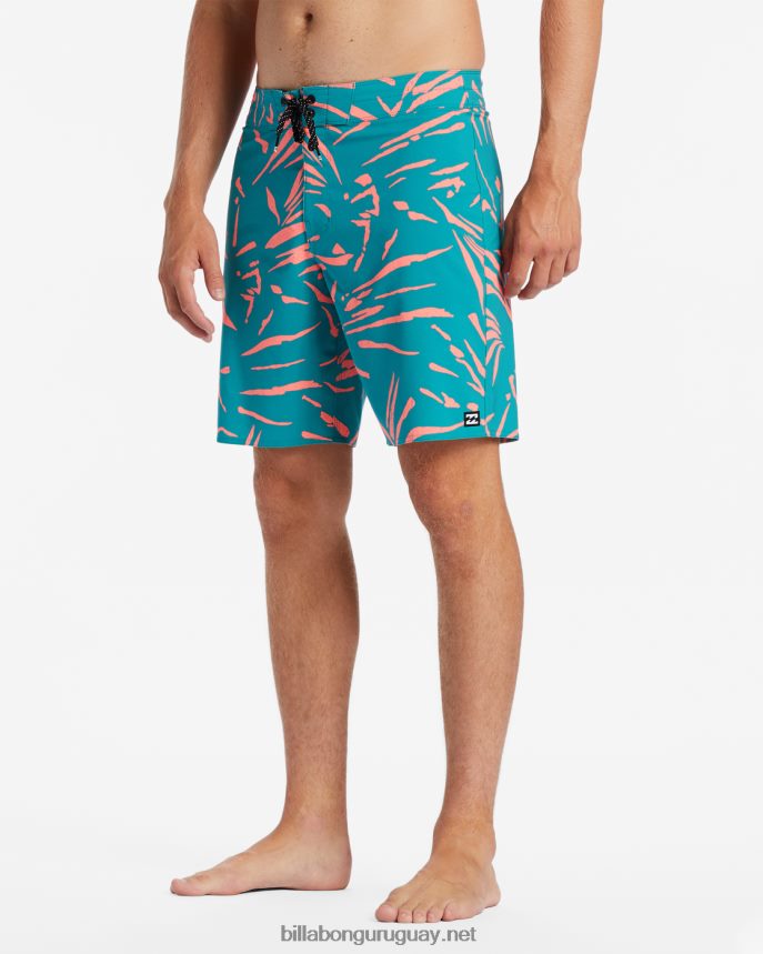 Bañador sundays pro performance 19\'\' hombres verde azulado DR684477 Billabong