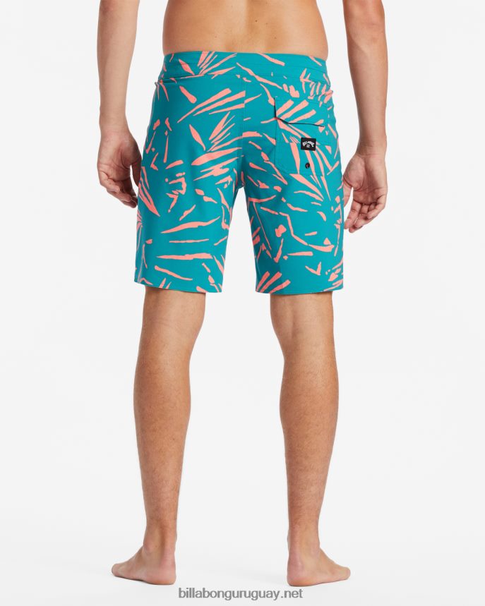 Bañador sundays pro performance 19\'\' hombres verde azulado DR684477 Billabong
