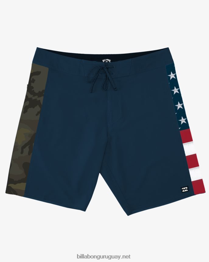 bañador d bah pro estrellas rayas 19'' hombres rojo blanco azul DR684442 Billabong