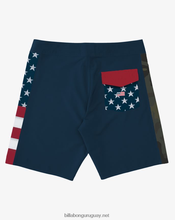 bañador d bah pro estrellas rayas 19\'\' hombres rojo blanco azul DR684442 Billabong
