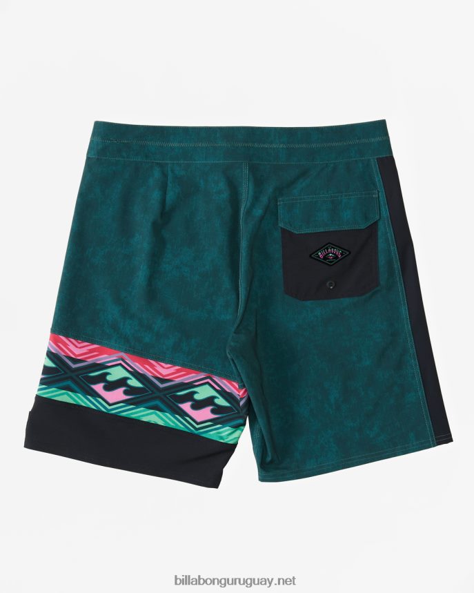 shorts de baño burleigh pro performance 19\'\' hombres bosque DR6844111 Billabong